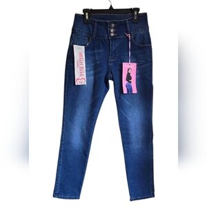 Bamboo High Rise Stretch Denim Skinny Jeans Size Juniors 7